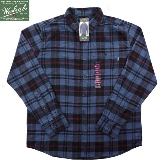 Woolrich Flannel Shirt Plaid Long Sleeve Button Up Men's XL NWT - Picture 1 of 11